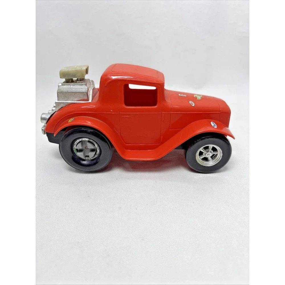Vtg Hasbro Stick Shifter Flipin' Fool Coupe Toy Racing Car Orange 1970s Untested